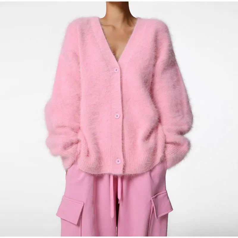 Karala - Mohair mix V-hals cardigan