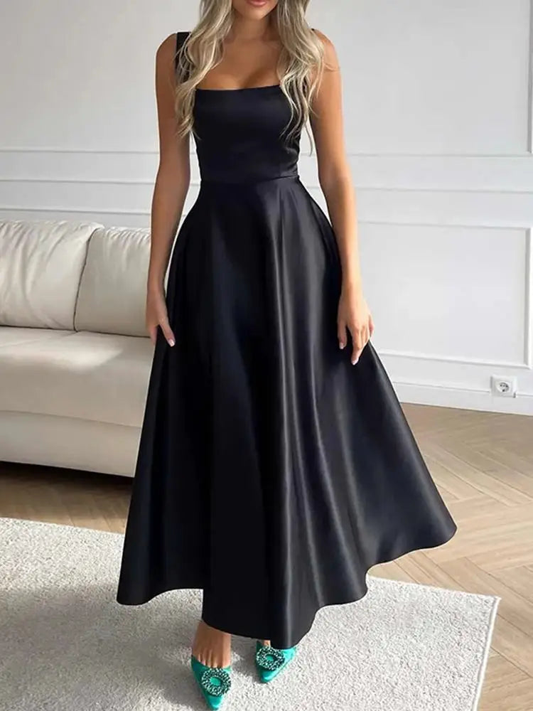 Klassieke Dames Midi Jurk – Perfect voor Elke Gelegenheid