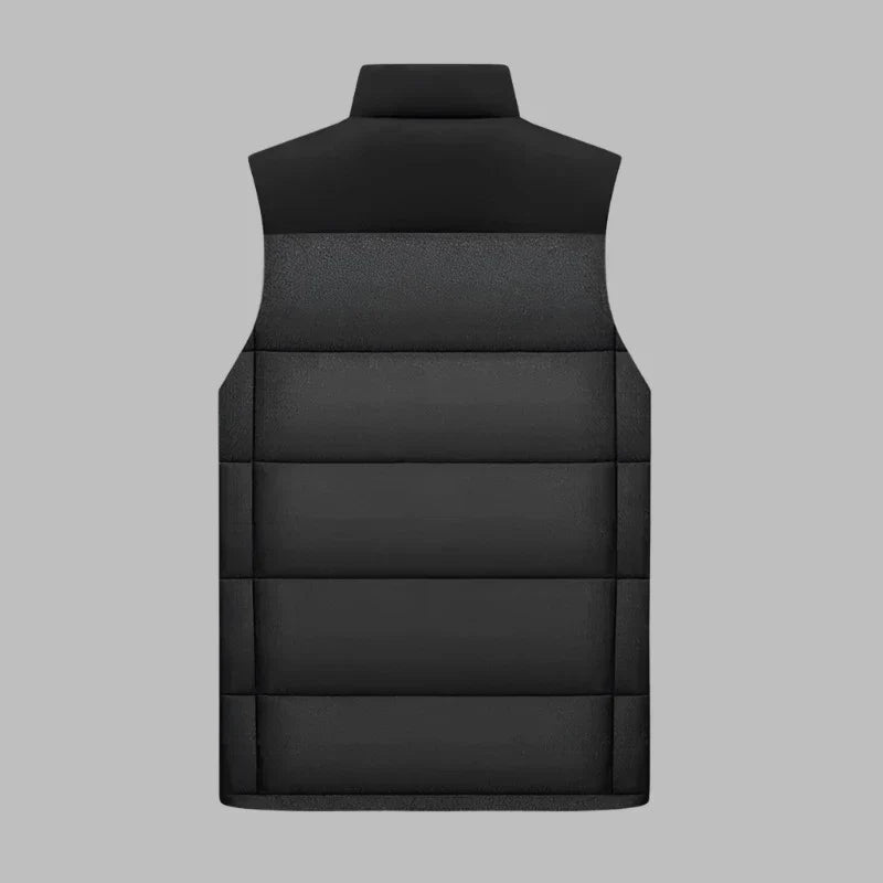 Heren Bodywarmer – Slim Fit – Gewatteerd – Hoge Kraag – Ritszakken