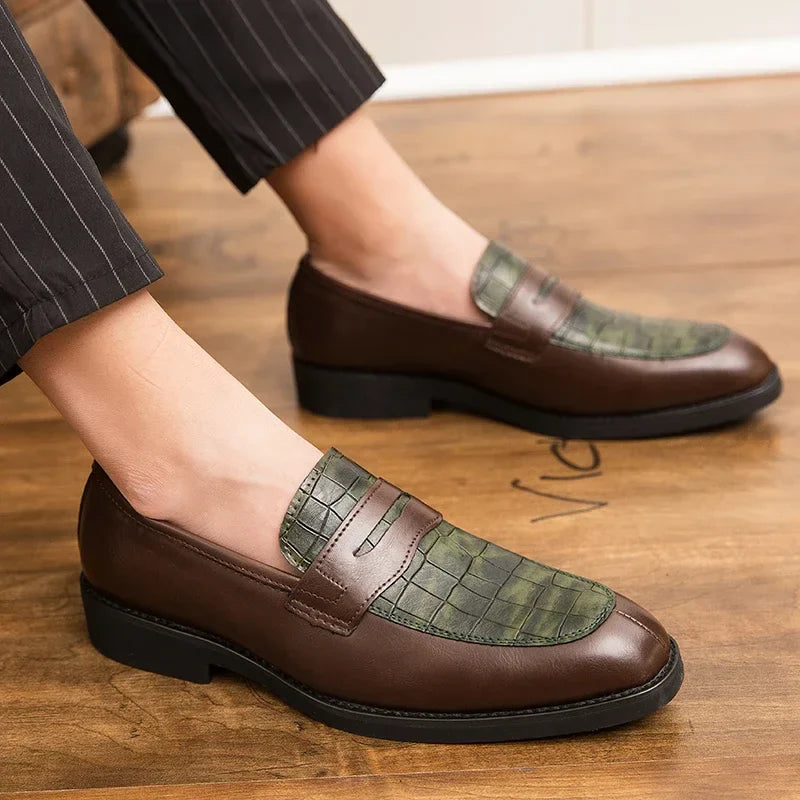 Crownfield Crocodillenleren Loafers voor Heren