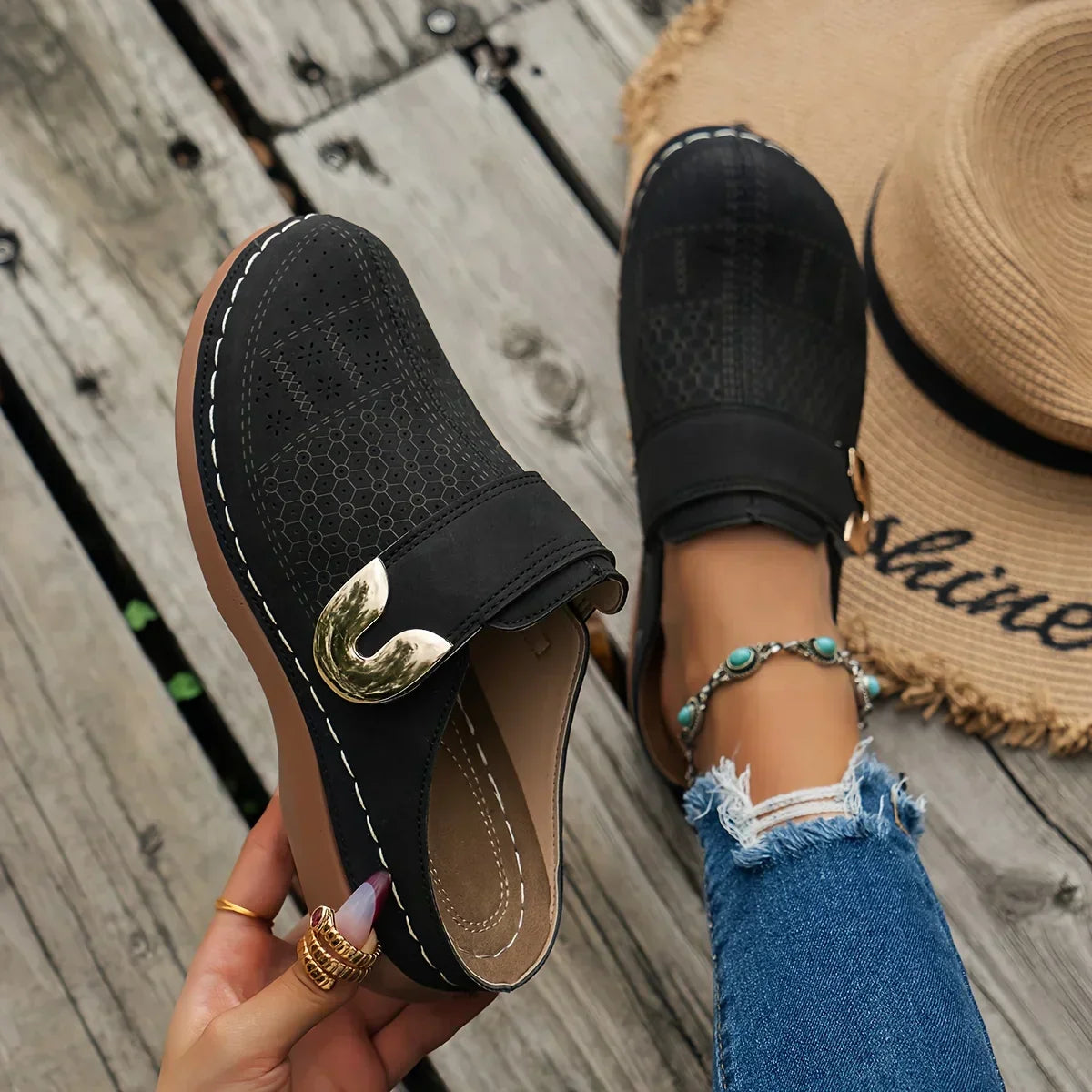 Chique Wedgesandalen met Steun voor Dames
