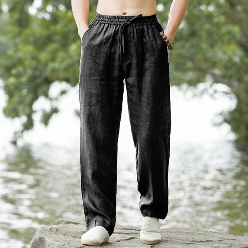 Casual losse linnen broek voor heren