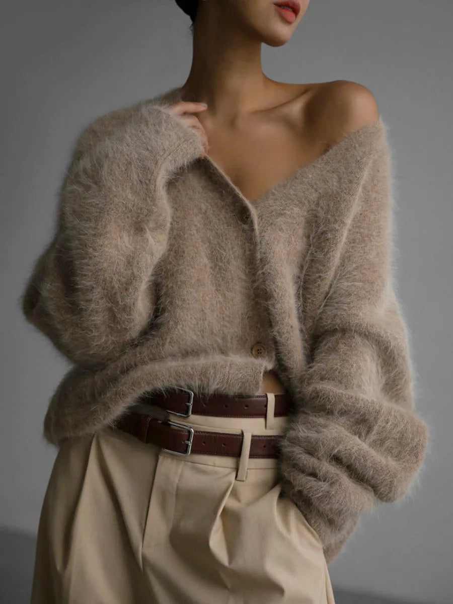 Karala - Mohair mix V-hals cardigan