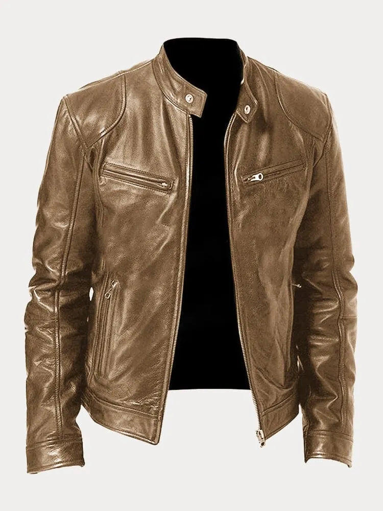 Tijdloze Casual Leren Jas voor Heren