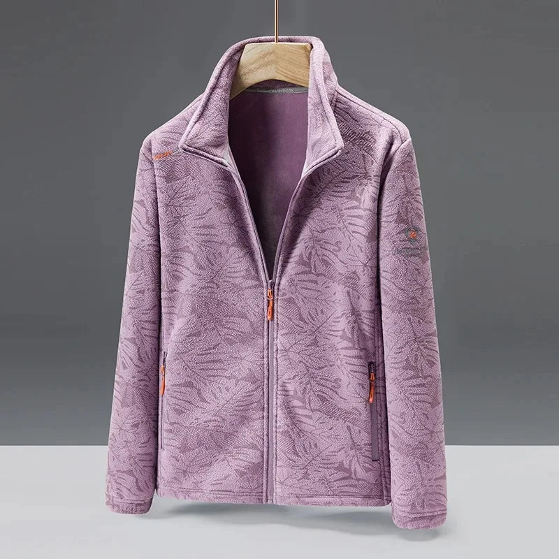 Heren Fleece Jas – Standaard Pasvorm – Hoge Kraag – Ritszakken – Zacht Materiaal
