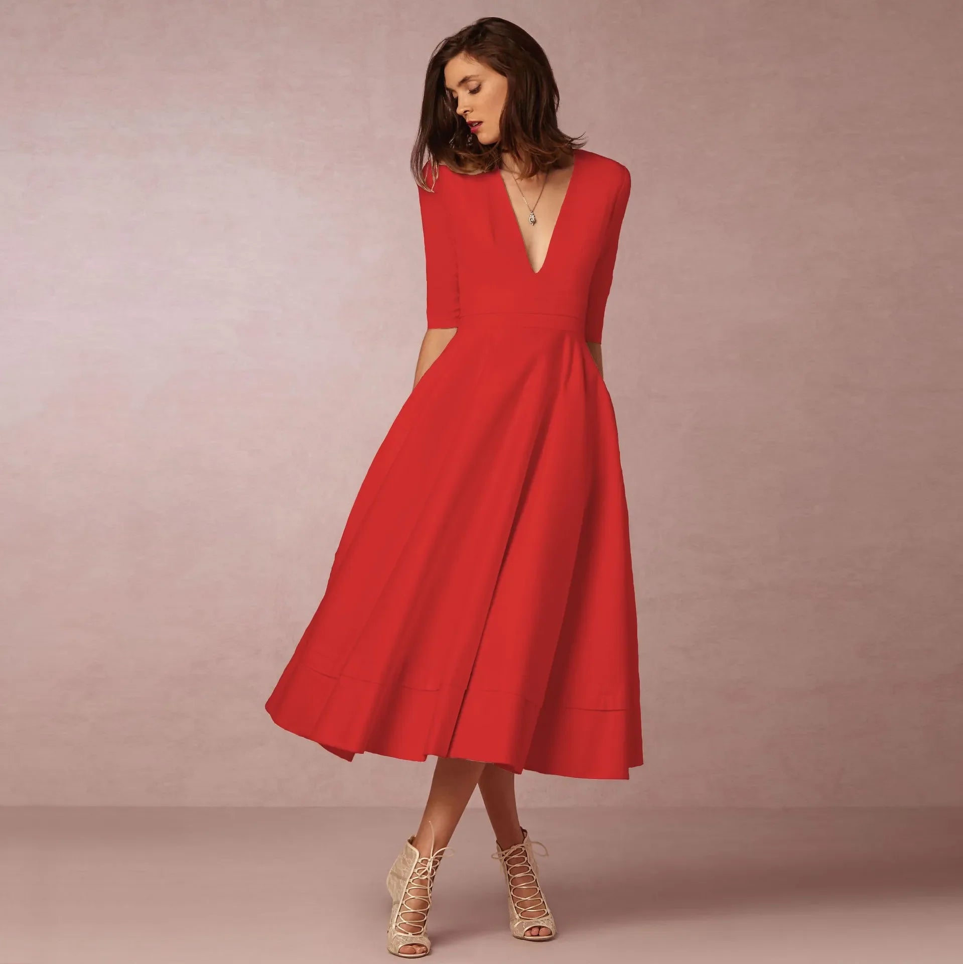 Elegante Midi Prinsessenjurken voor Dames