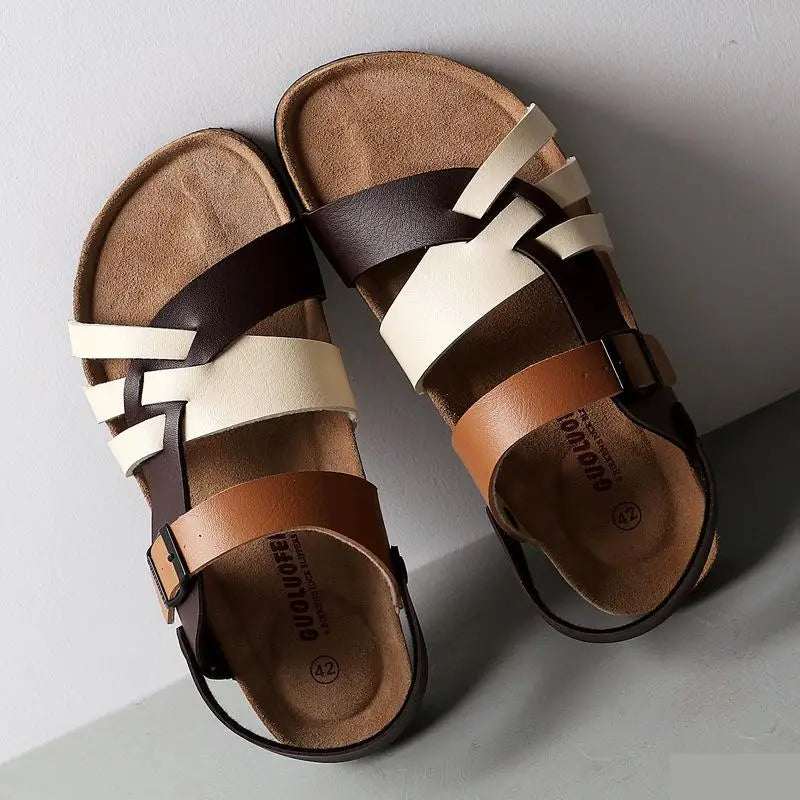 Zachte leren sandalen voor dames