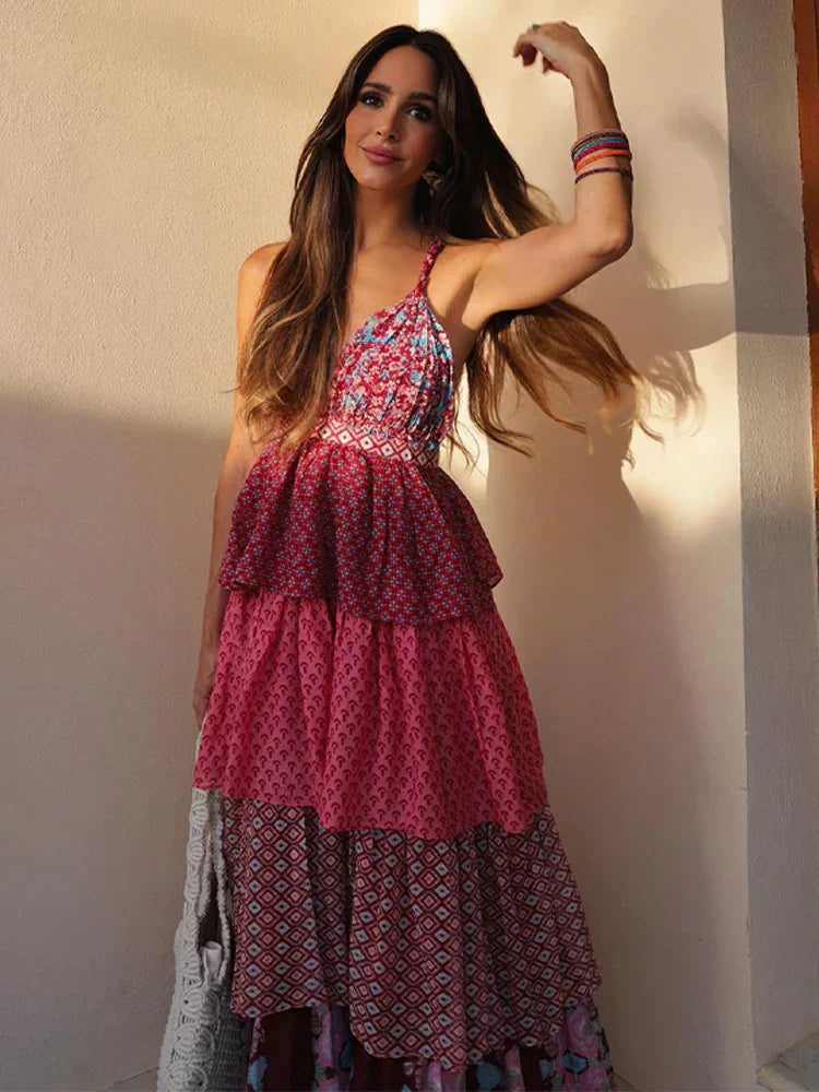 Chique Bloemen Maxi Jurk voor Dames