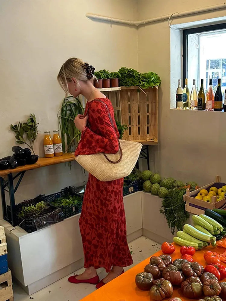 Kathy - Elegante maxi jurk met bloemenprint