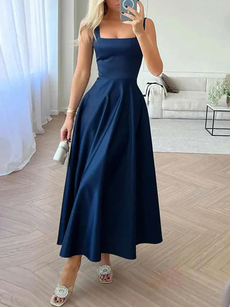 Klassieke Dames Midi Jurk – Perfect voor Elke Gelegenheid