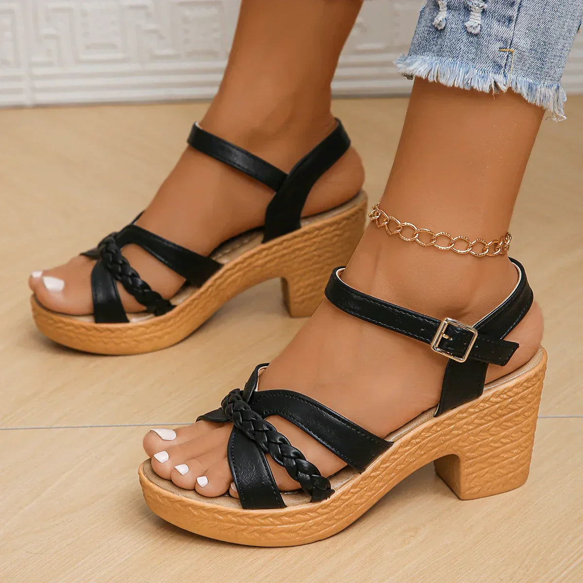 Klassieke Sandalen met Midhak voor Dames