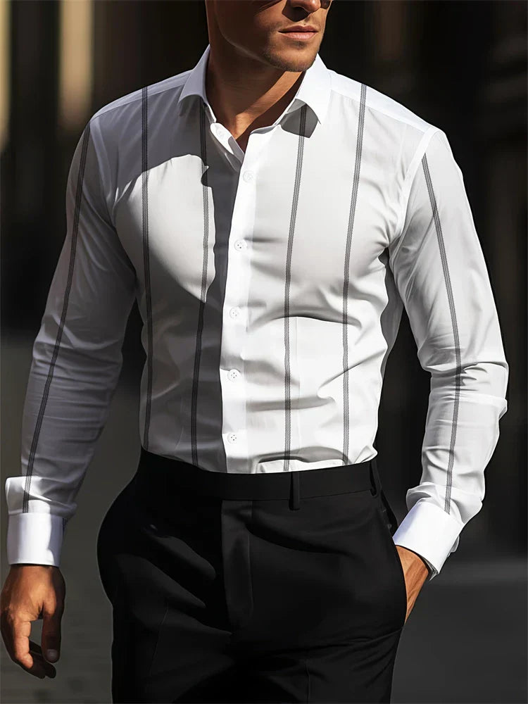 Smart Casual Katoenen Overhemd voor Heren