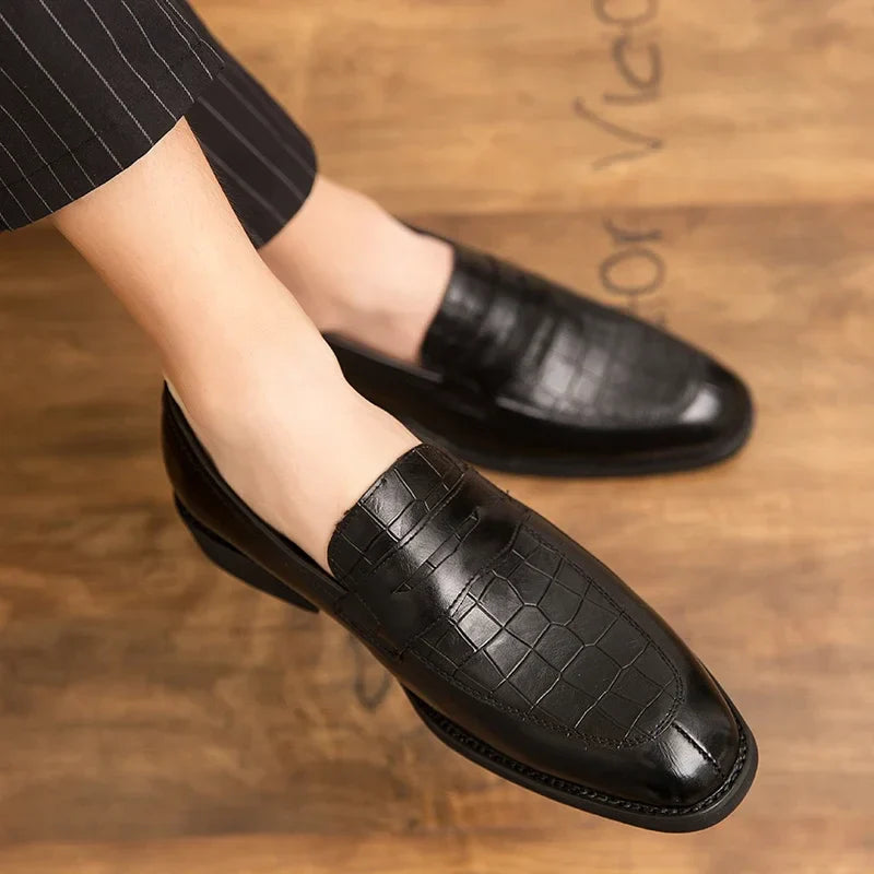 Crownfield Crocodillenleren Loafers voor Heren