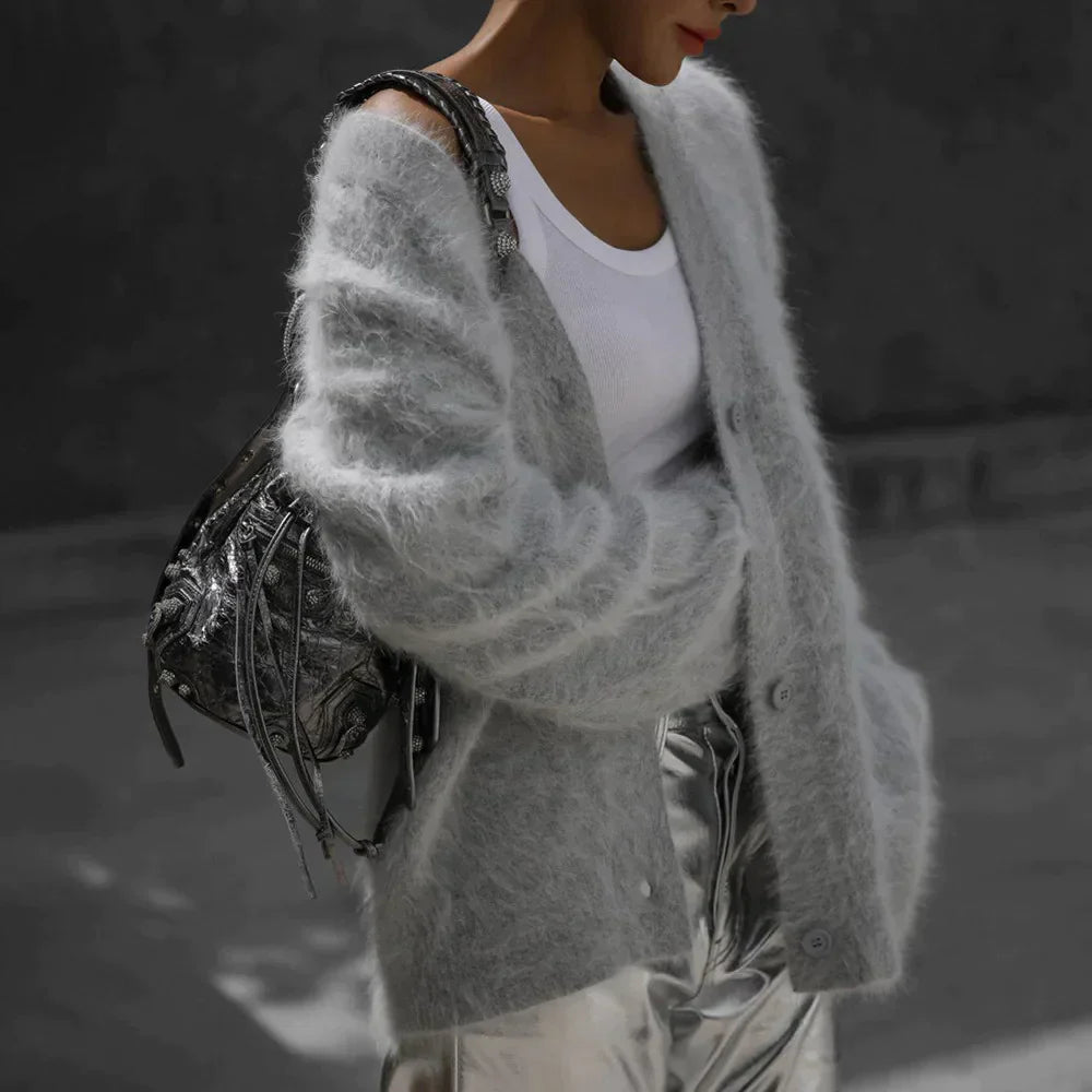 Karala - Mohair mix V-hals cardigan