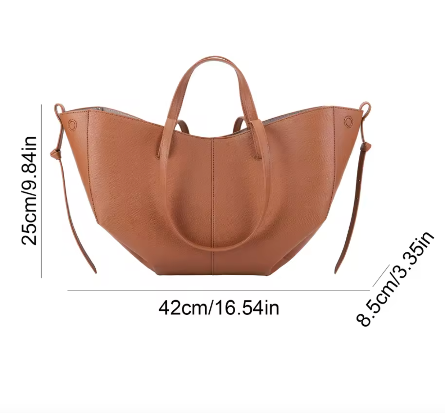 Stijlvolle Ruime Leren Shopper voor Dames