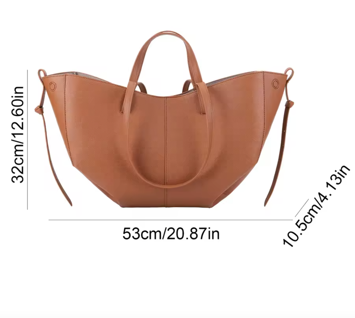 Stijlvolle Ruime Leren Shopper voor Dames