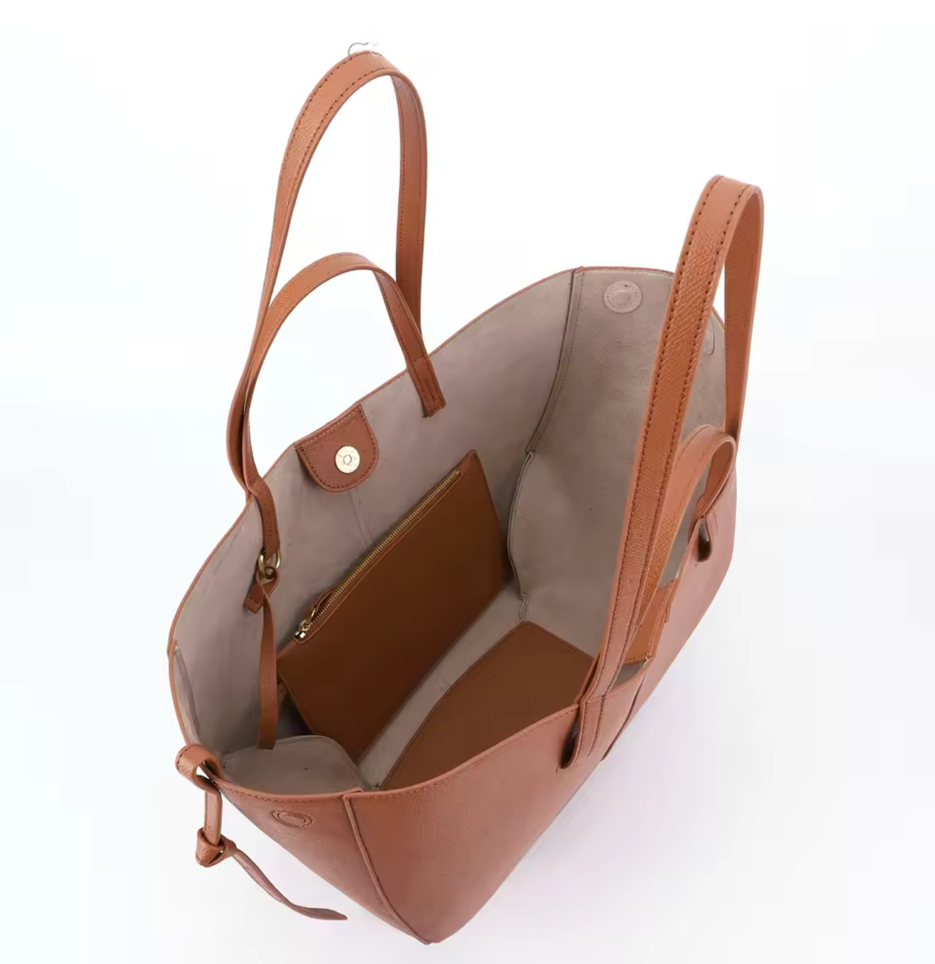 Stijlvolle Ruime Leren Shopper voor Dames