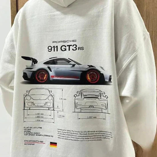Uniseks Racing Hoodie – Oversized en Trendy
