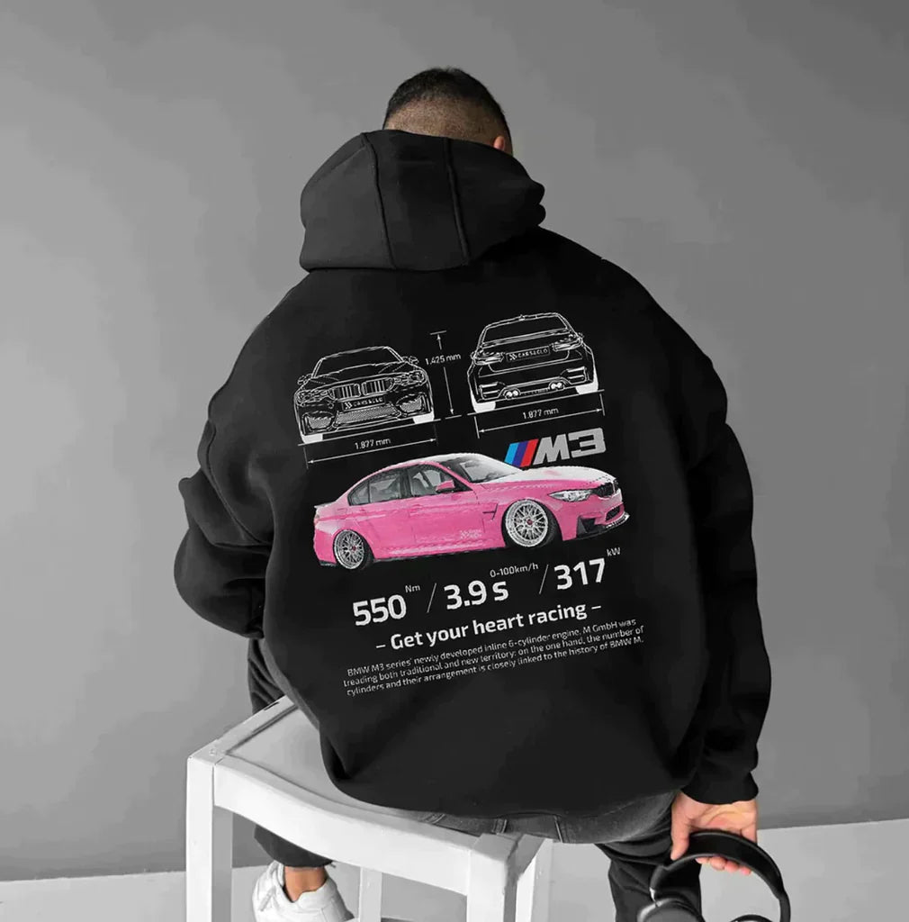 Uniseks Racing Hoodie – Oversized en Trendy