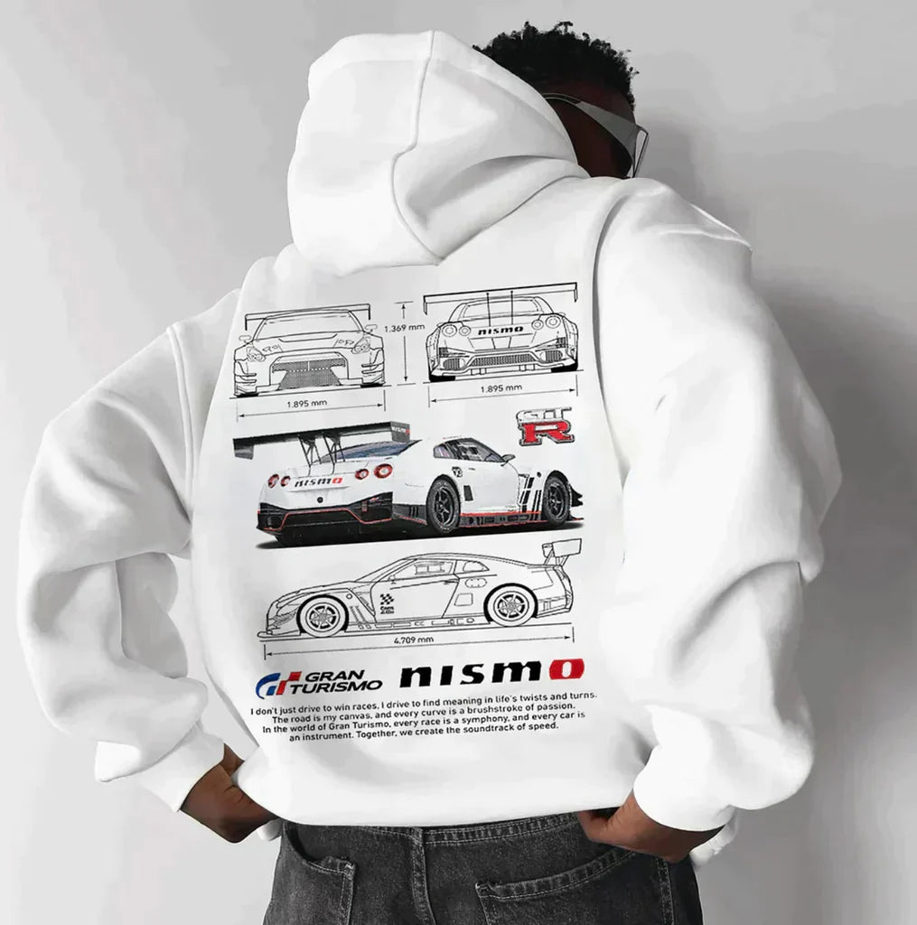 Uniseks Racing Hoodie – Oversized en Trendy