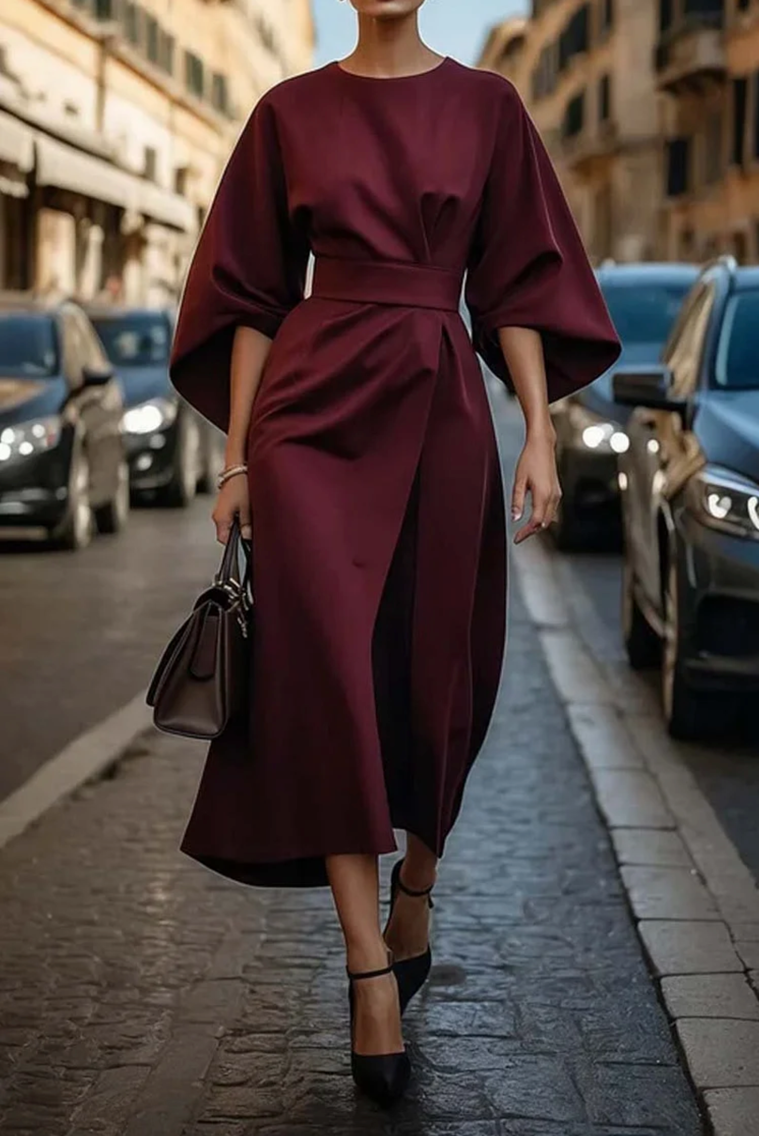 Elegante Maxi Jurk met Riem –