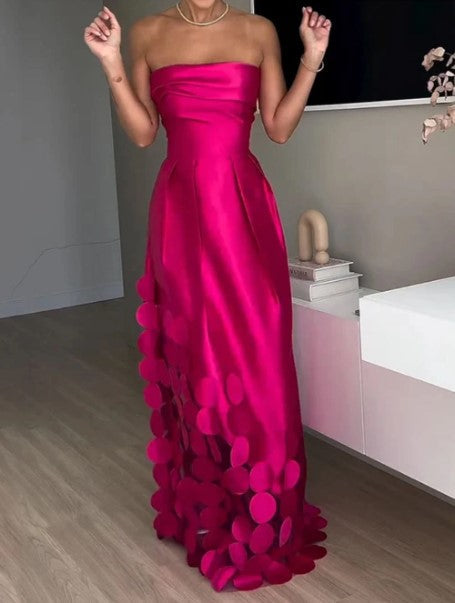Dames Lange Sheath Circle Maxi Jurk