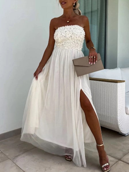 Chique Vloeiende One-Shoulder Maxi Jurk