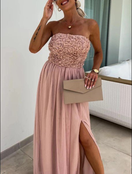 Chique Vloeiende One-Shoulder Maxi Jurk
