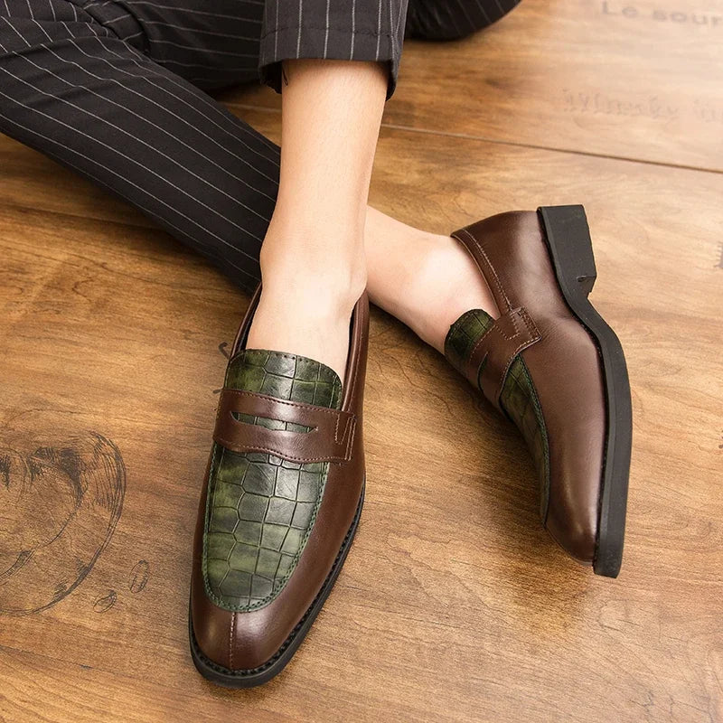 Crownfield Crocodillenleren Loafers voor Heren