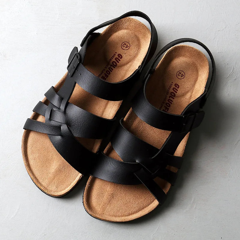 Zachte leren sandalen voor dames