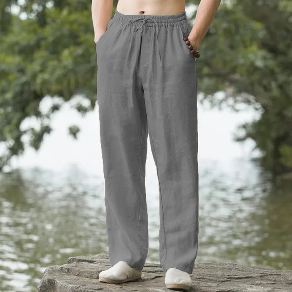 Casual losse linnen broek voor heren