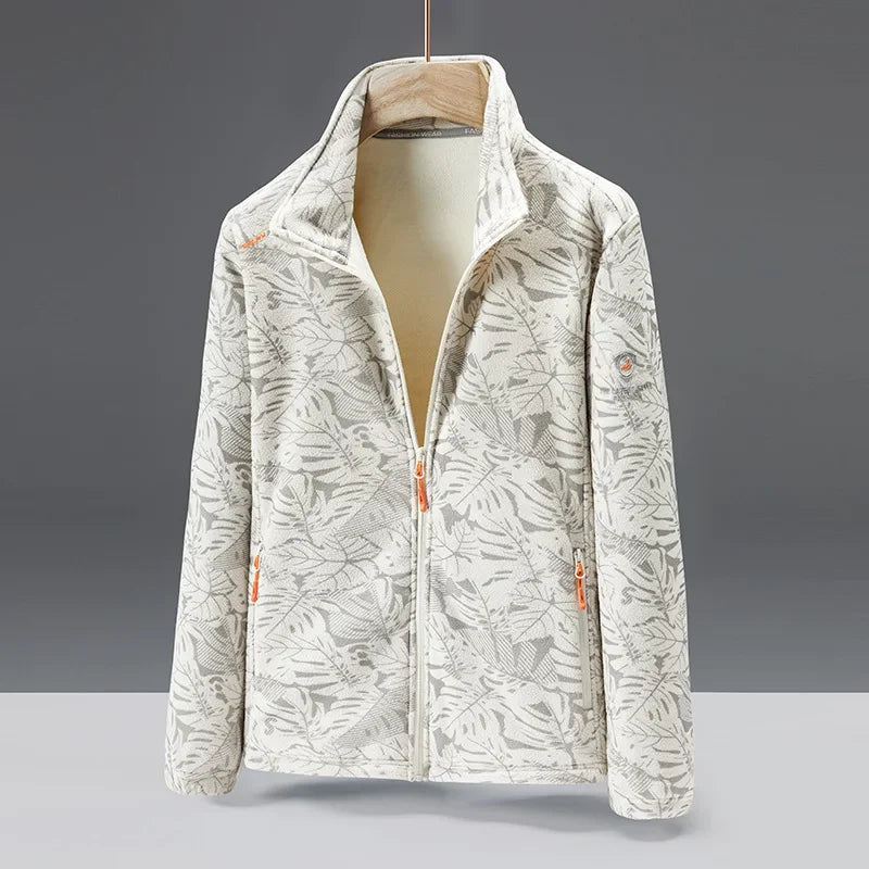 Heren Fleece Jas – Standaard Pasvorm – Hoge Kraag – Ritszakken – Zacht Materiaal