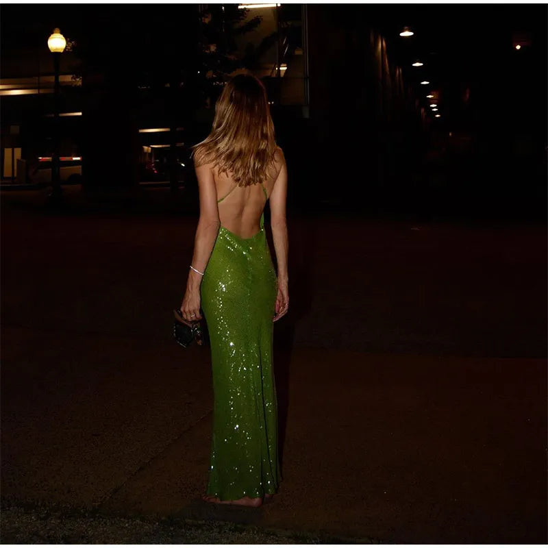 Fontainemore Groen Maxi Jurk voor Dames