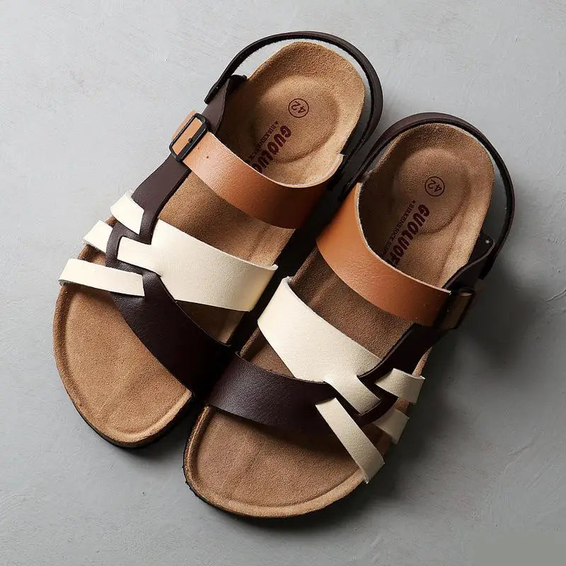 Zachte leren sandalen voor dames