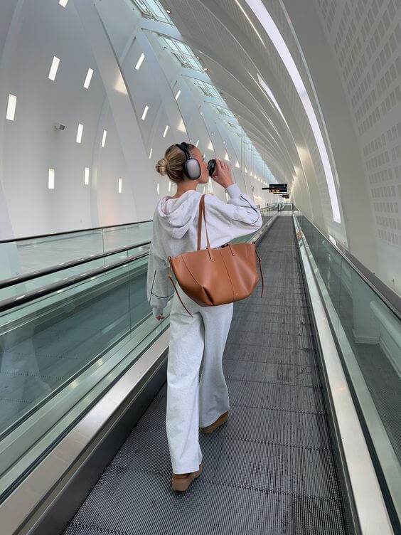 Stijlvolle Ruime Leren Shopper voor Dames