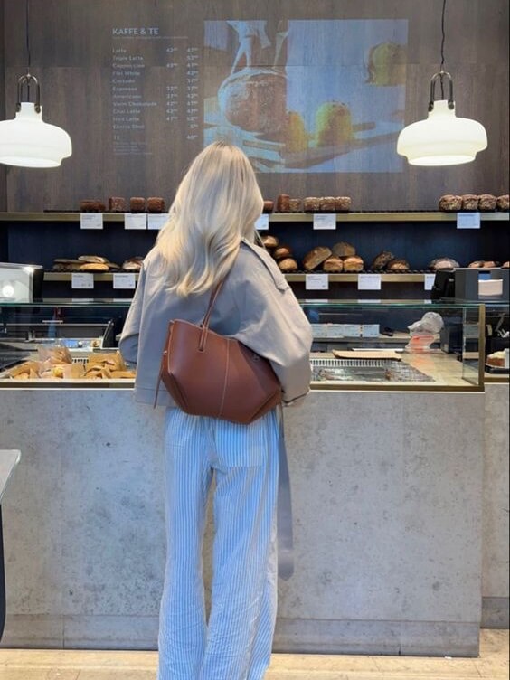 Stijlvolle Ruime Leren Shopper voor Dames