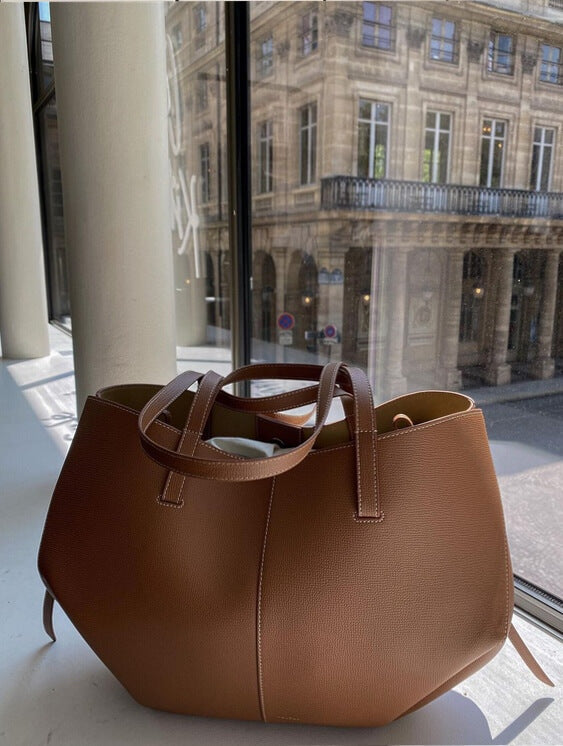 Stijlvolle Ruime Leren Shopper voor Dames