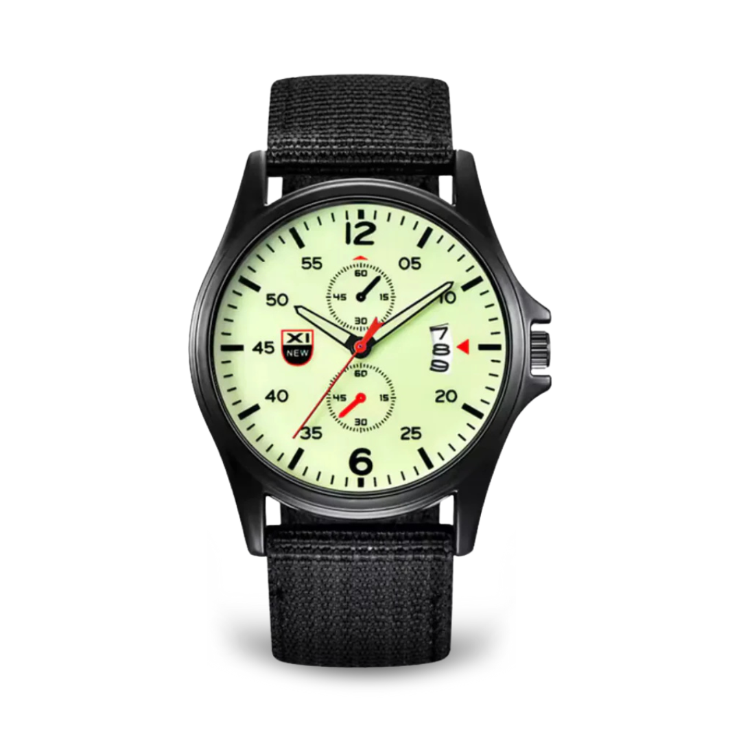 Duurzaam militair quartzhorloge voor heren