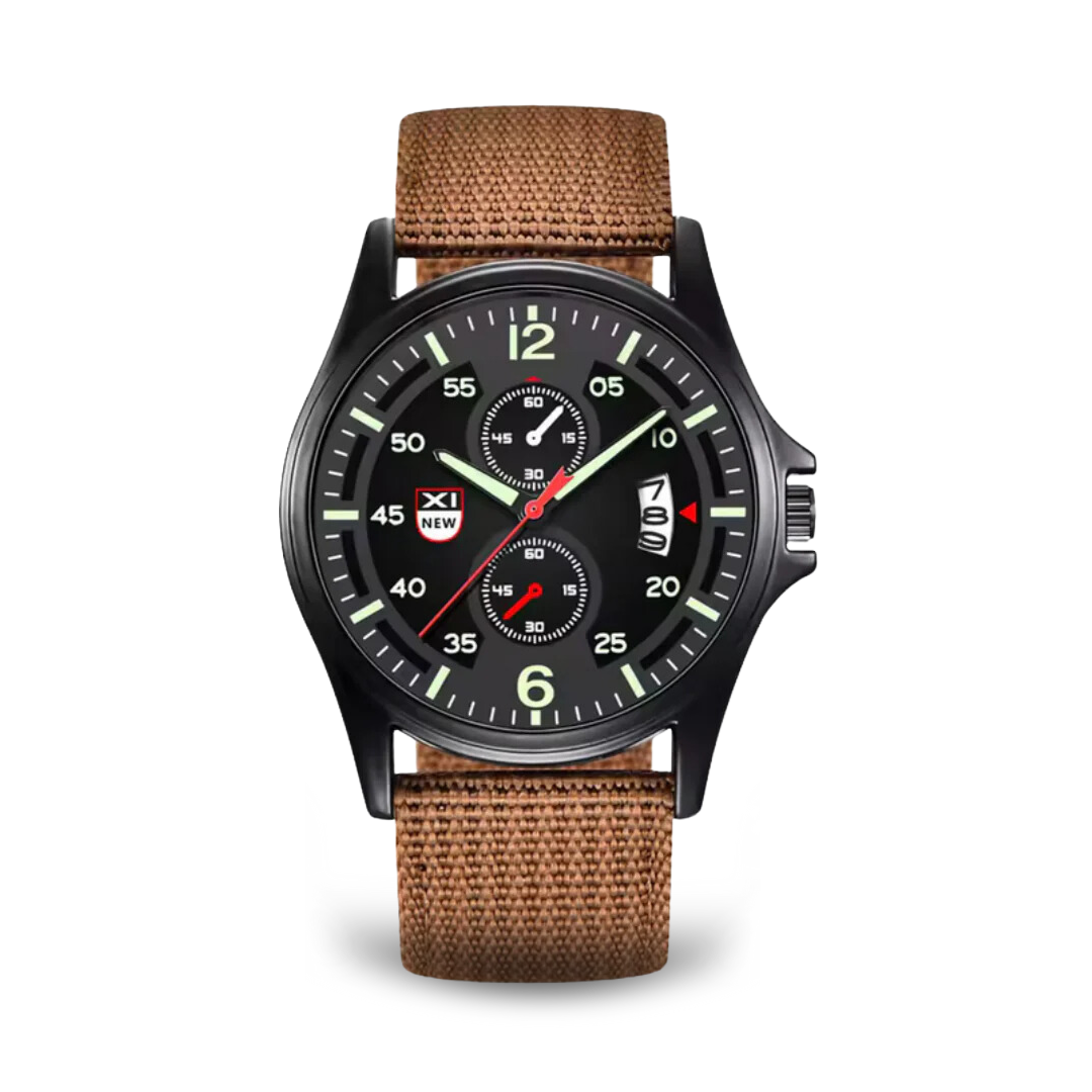 Duurzaam militair quartzhorloge voor heren