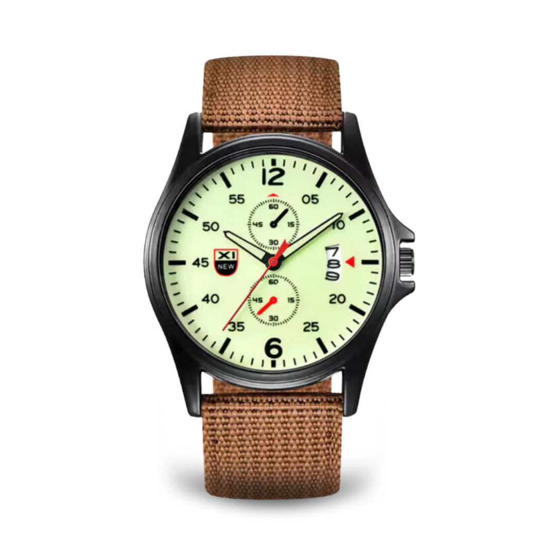 Duurzaam militair quartzhorloge voor heren