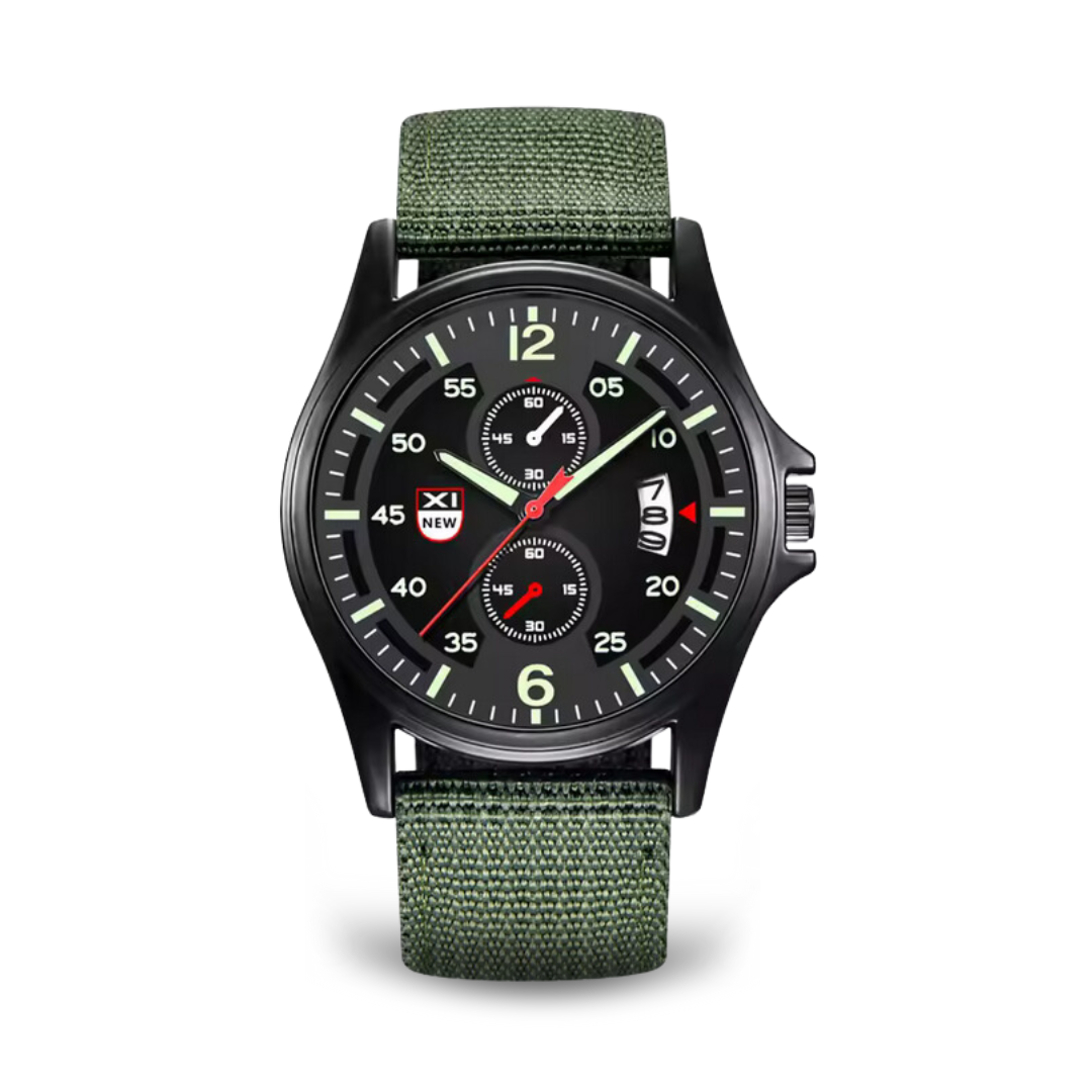 Duurzaam militair quartzhorloge voor heren