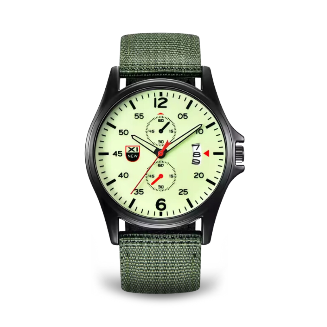 Duurzaam militair quartzhorloge voor heren
