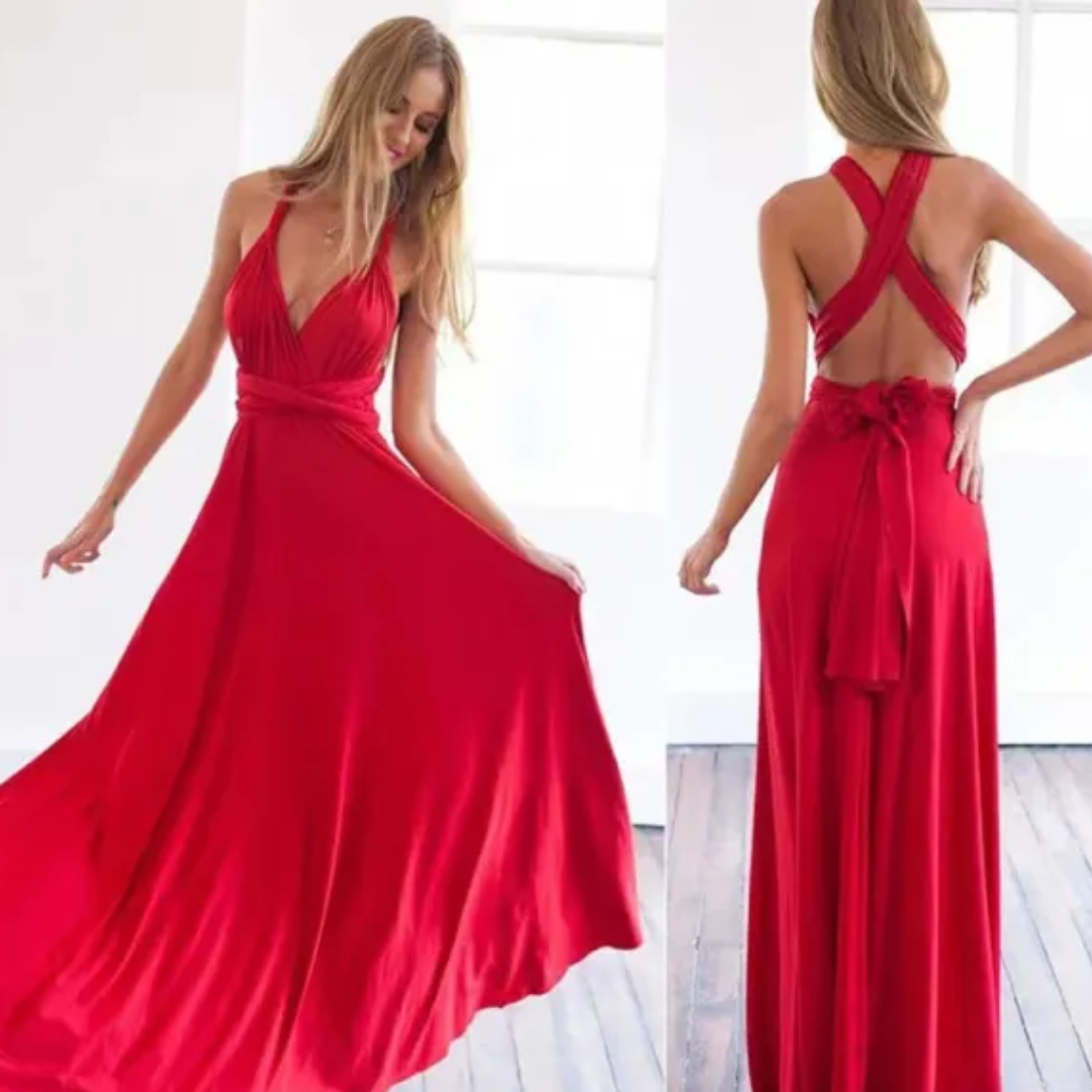 Elegante maxi wickeljurk ontworpen voor dames