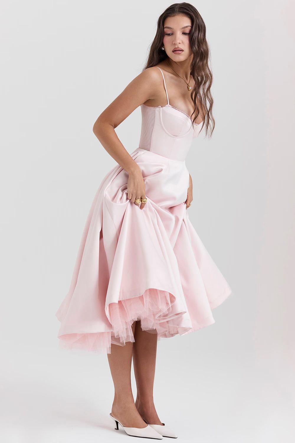 Selene Midi Jurk - Blush