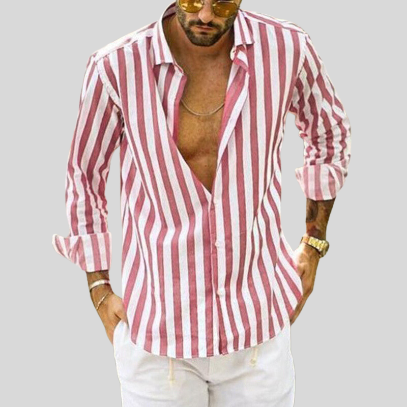 Ademend Slim Fit Linnen Zomer Overhemd voor Heren
