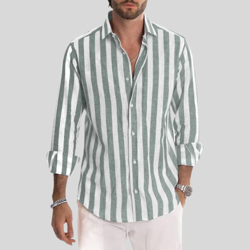Ademend Slim Fit Linnen Zomer Overhemd voor Heren