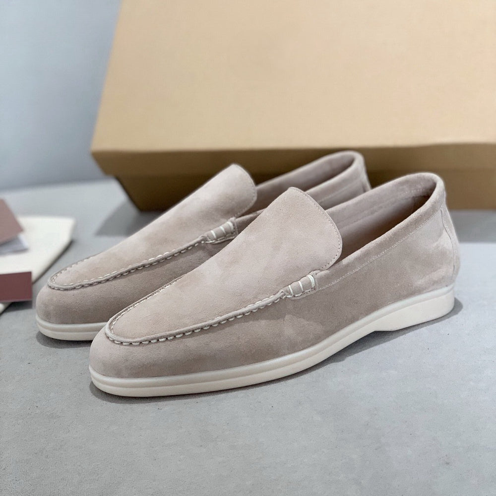 Chique Heren Suède Loafers – Slip-On Design, Minimalistisch, Old Money Stijl