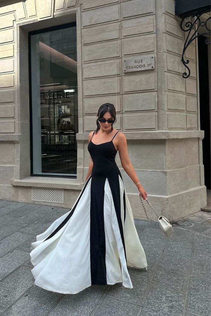 Elegante Paneel Maxi-jurk voor Dames