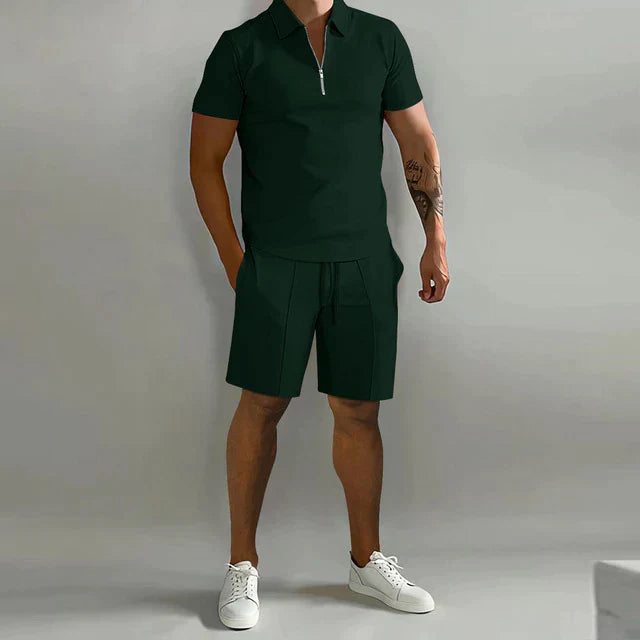 Verfijnde Zomer Polo en Shorts voor Heren