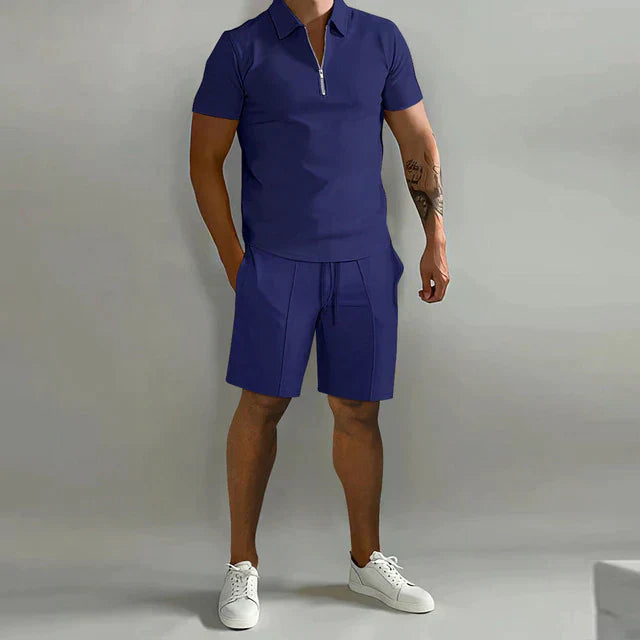 Verfijnde Zomer Polo en Shorts voor Heren